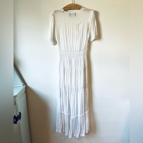 The Kooples Amazing White Lace Boho Prairie Wedding Dress Size 1 (XS) - Picture 6 of 15
